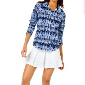 LILLY PULITZER Captain Sails & Stripes Quarter Zip Pull Over